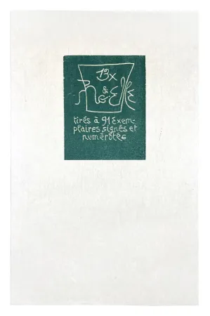 Гравюра На Дереве Müller - 13 FOIS ELLE ET MOI - COLOPHON II