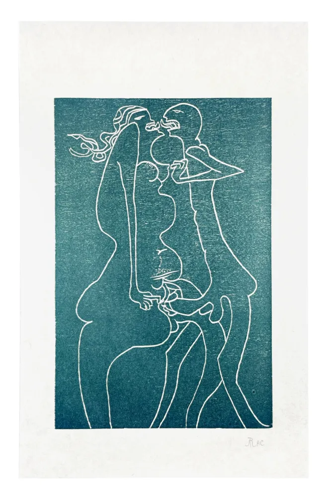 Гравюра На Дереве Müller - 13 FOIS ELLE ET MOI - FLAMMES