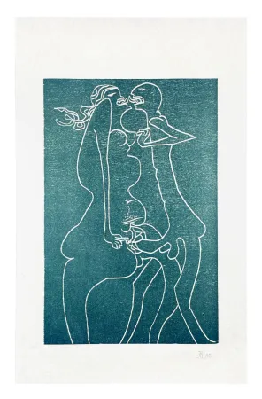 Гравюра На Дереве Müller - 13 FOIS ELLE ET MOI - FLAMMES