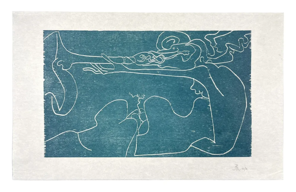 Гравюра На Дереве Müller - 13 FOIS ELLE ET MOI - FLÛTE