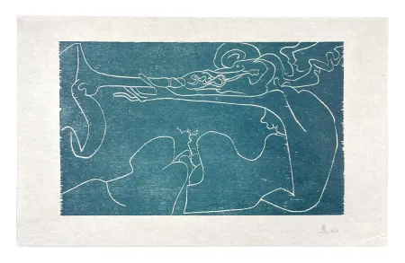 Гравюра На Дереве Müller - 13 FOIS ELLE ET MOI - FLÛTE