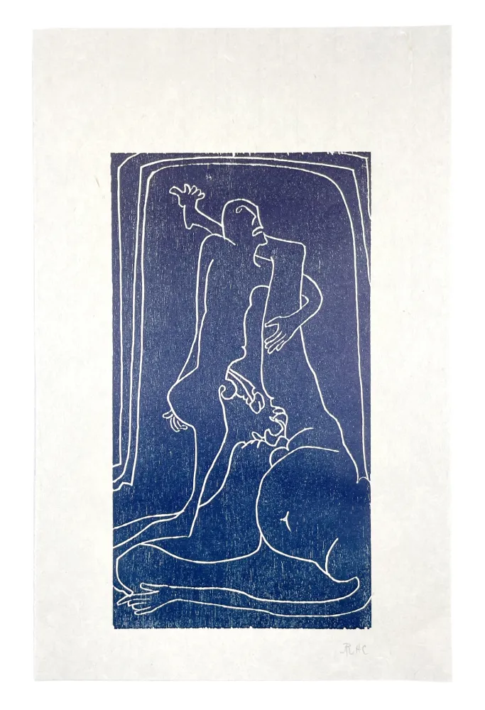 Гравюра На Дереве Müller - 13 FOIS ELLE ET MOI - TOMBE