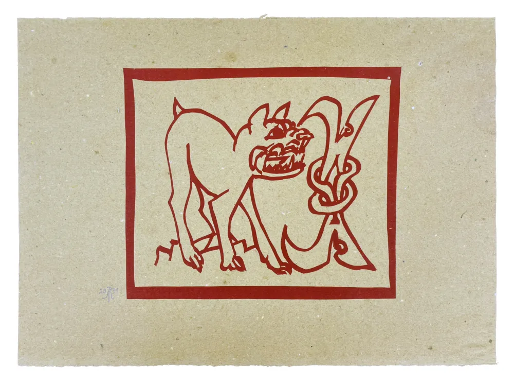 Гравюра На Дереве Müller - CERBÈRE