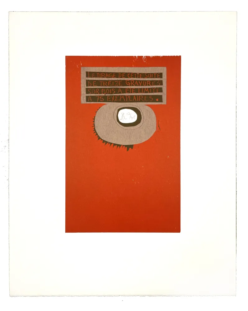 Гравюра На Дереве Müller - LIGNES MALIGNES - COLOPHON