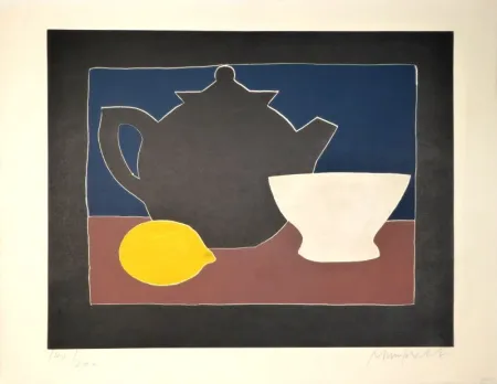 Акватинта Mumprecht - Théière, bol et citron