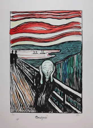 Литография Munch - LE CRI / THE SCREAM / GESCHREI - 1895