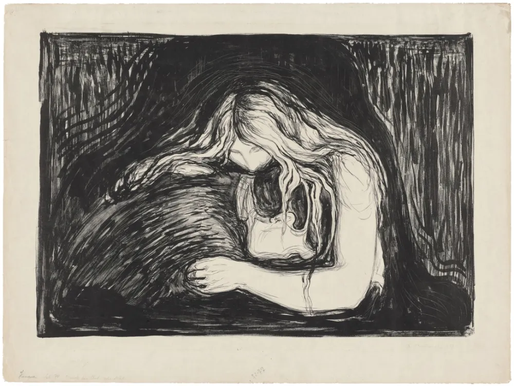 Литография Munch - Vampire II
