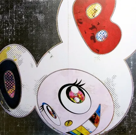 Литография Murakami - DOB in pure white robe (navy & vermilion)