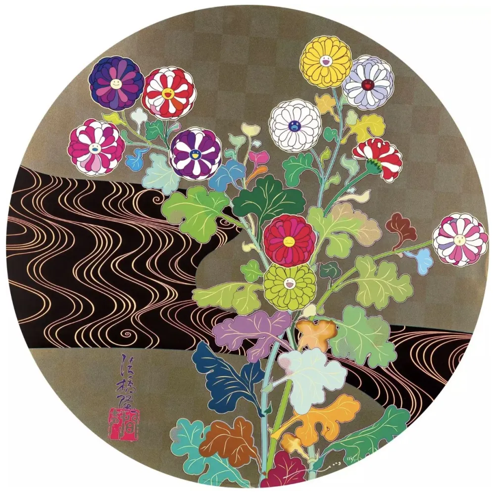 Сериграфия Murakami - Kansei Korin Gold