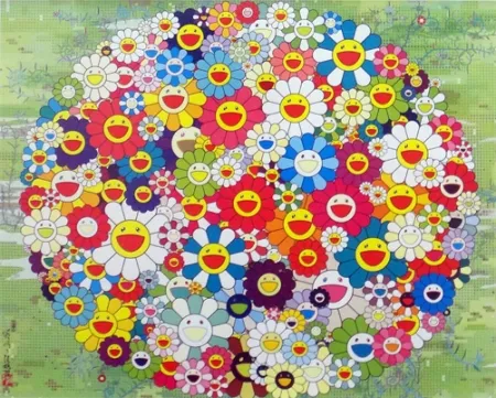 Литография Murakami - Open Your Hands Wide (Versailles)