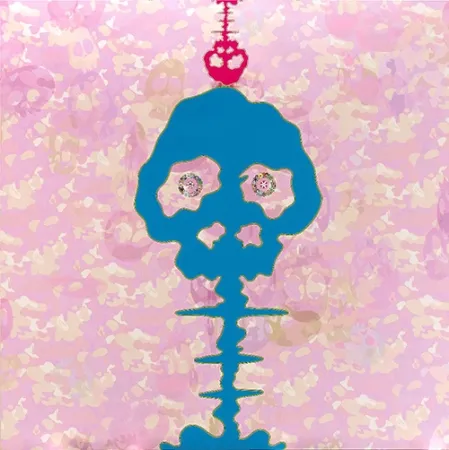 Литография Murakami - Time Bokan - Camouflage pink