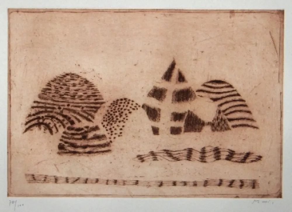 Литография Music - Paesaggio Senese