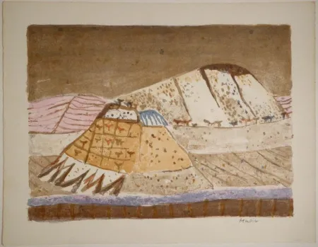 Литография Music - Paysage Ombrien / Umbrische Landschaft