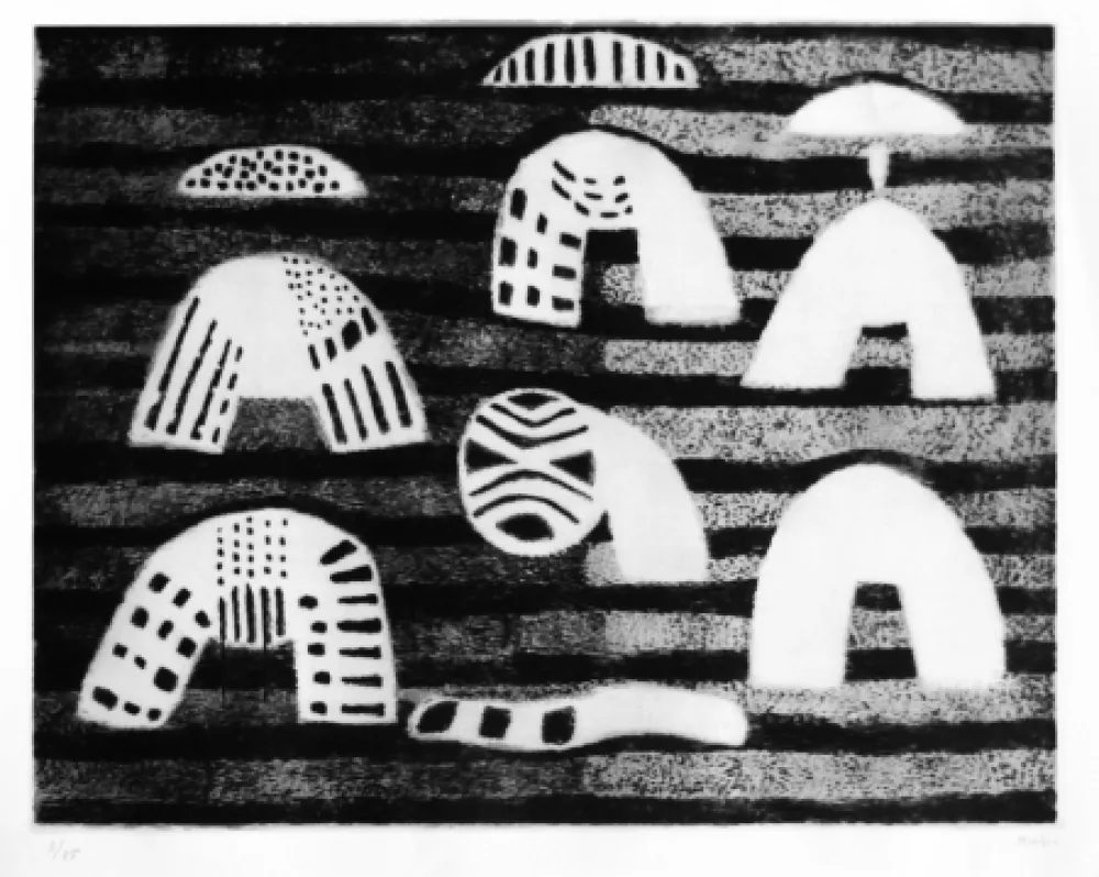 Гравюра Music - Paysanne des iles