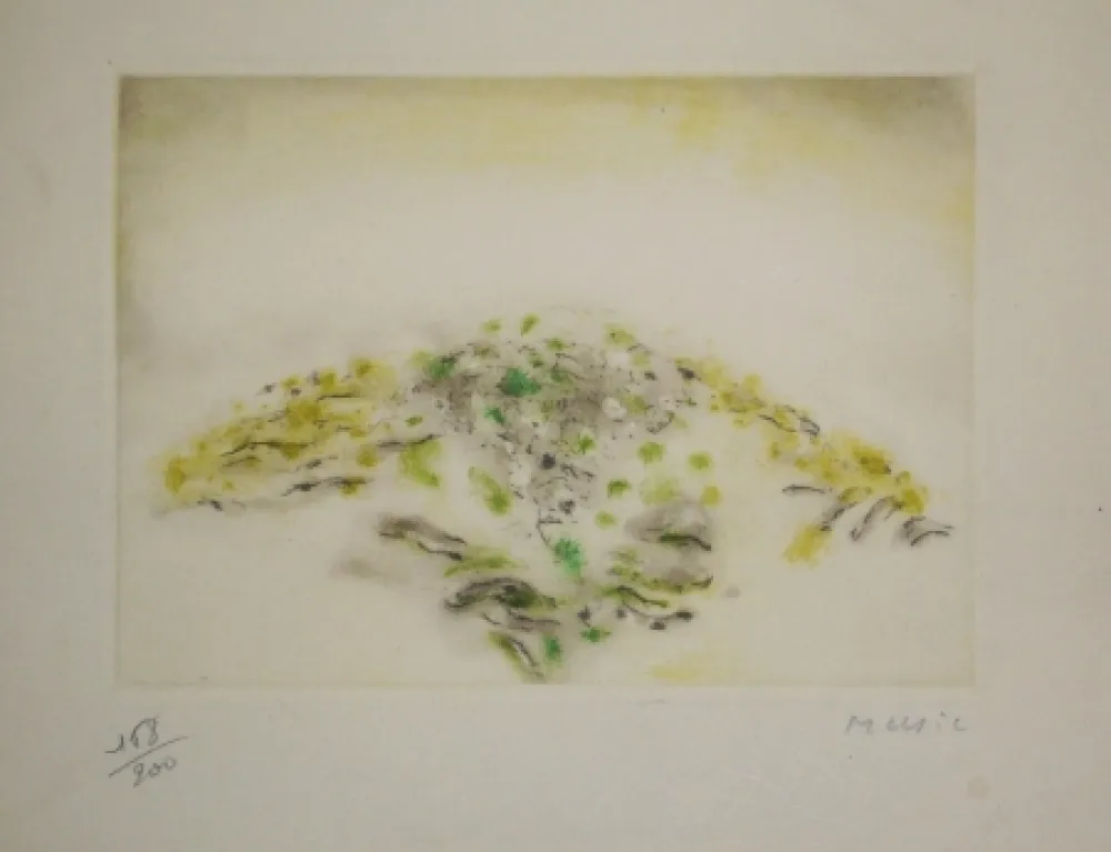 Офорт И Аквитанта Music - Voeux Lacourière 1966