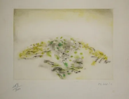 Офорт И Аквитанта Music - Voeux Lacourière 1966