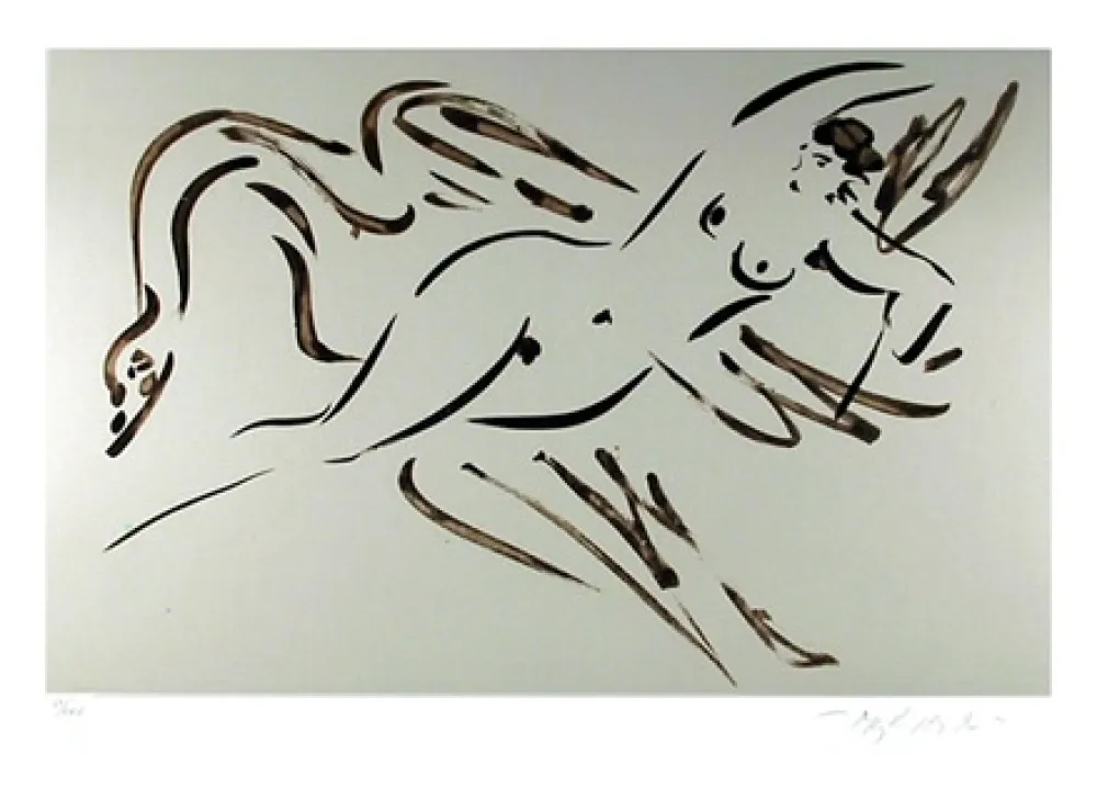 Гравюра Nakian - Leda and the Swan - 2