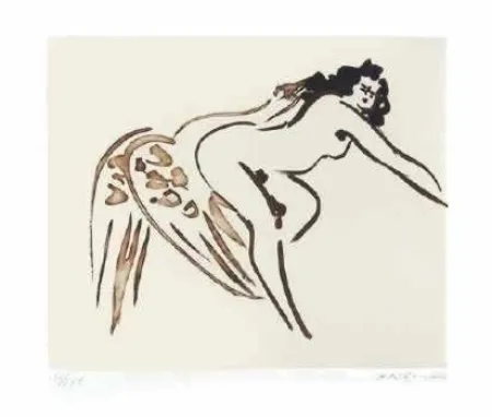 Гравюра Nakian - Leda and the Swan - 7