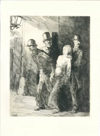 Гравюра Naudin - L'arrestation