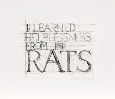 Офорт Nauman - I Learned Helplessness from Rats