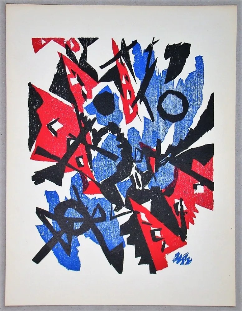 Гравюра На Дереве Nay - Composition - 1953