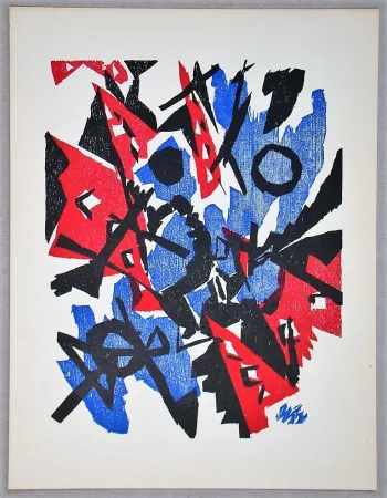 Гравюра На Дереве Nay - Composition - 1953