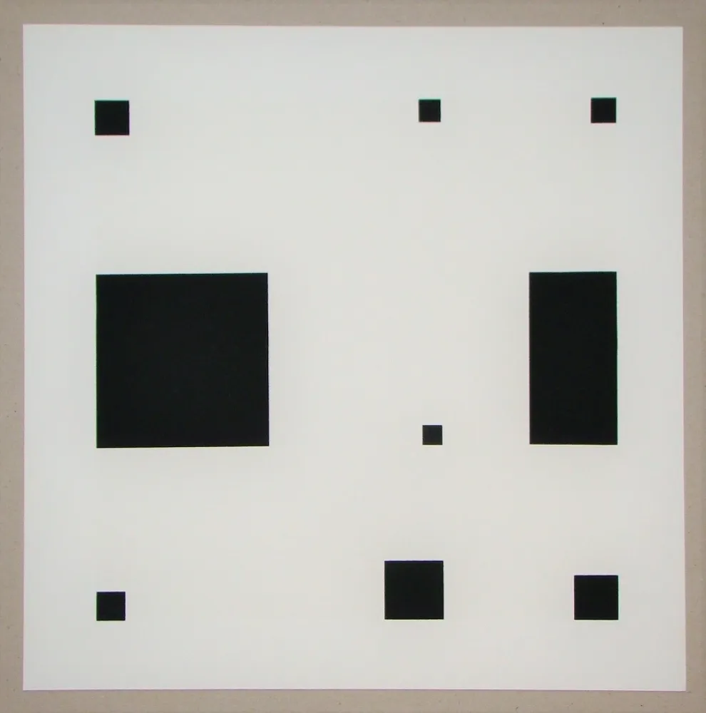 Сериграфия Nemours - Noir demi rose II