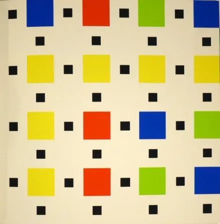 Сериграфия Nemours - Trente-huit peintures à la gouache ou au vinyle