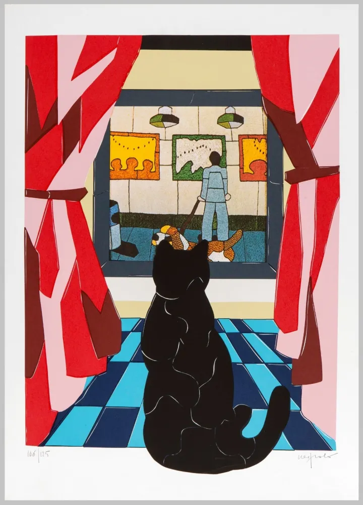 Литография Nespolo - Composizione