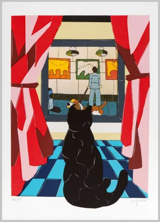 Литография Nespolo - Composizione