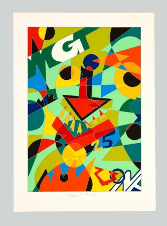 Сериграфия Nespolo - Freccia rossa