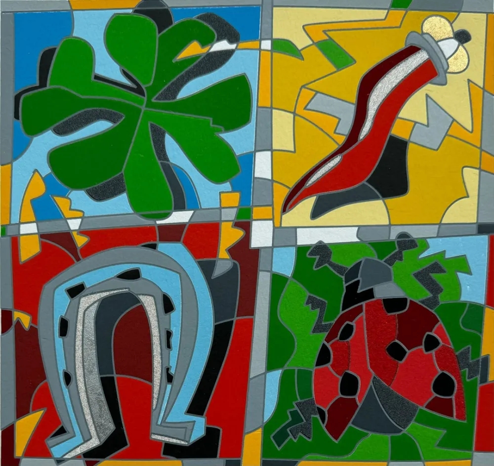 Сериграфия Nespolo - The four luckies