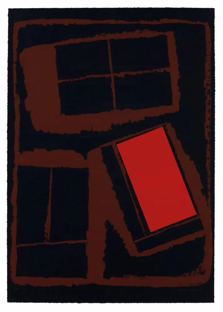 Сериграфия Nevelson - Untitled - hand-signed Silk-screen on hand-made paper 