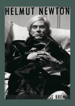 Литография Newton - Helmut Newton: 'Andy Warhol, Paris, 1974' 1983 Offset-lithtograph