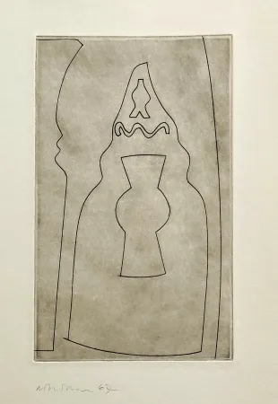 Офорт Nicholson - Curled Turkish form