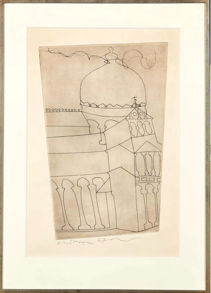 Офорт Nicholson - Pisa (Vertical)