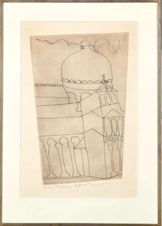 Офорт Nicholson - Pisa (Vertical)