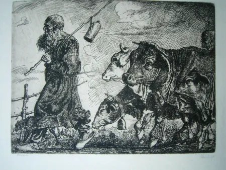 Гравюра Nicklas - Alter Hirte