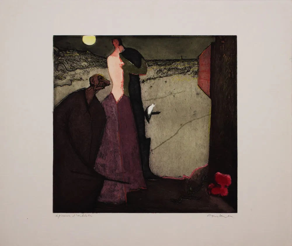 Офорт И Аквитанта Nieuwenhuys - Cyrano declare son amour