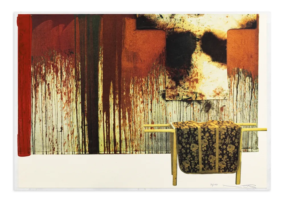 Многоэкземплярное Произведение Nitsch - Übermalte Bild-Lithographien