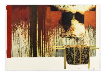 Многоэкземплярное Произведение Nitsch - Übermalte Bild-Lithographien