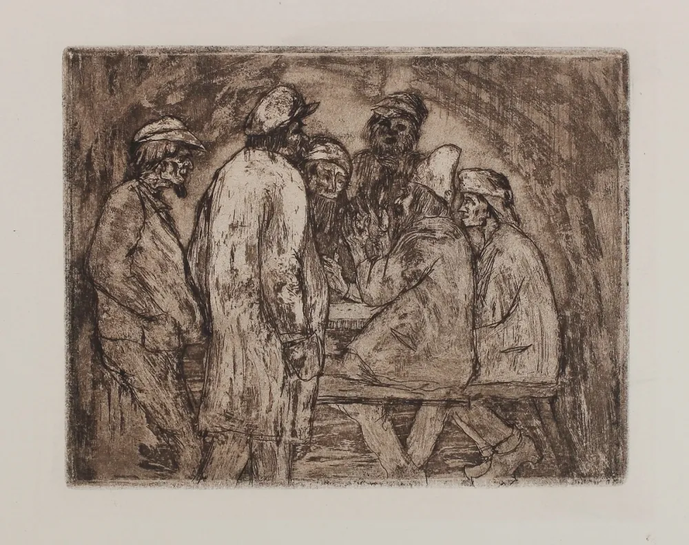 Гравюра Nolde - Tischgesellschaft (Regulars' Table)