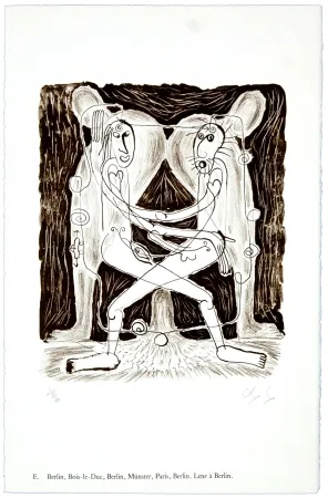 Литография Nørgaard - E. Berlin, Bois-le-Duc, Münster, Paris, Berlin. Lene à Berlin