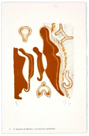 Литография Nørgaard - F. Le jugement de Salomon, c'est tout pour aujourd'hui.