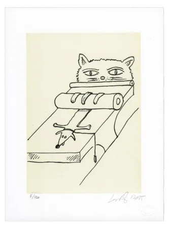 Литография Nørgard - Chien écrasé