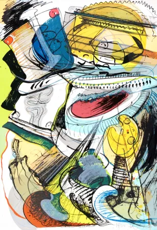 Литография Nørgard - Leaving civilisation 2