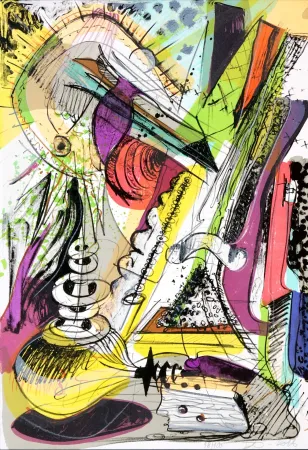 Литография Nørgard - Leaving civilization 2