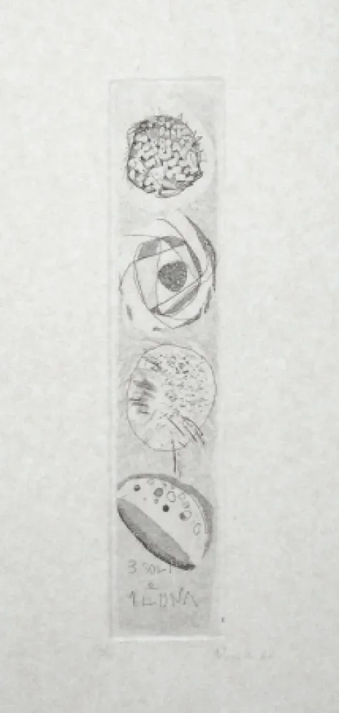 Офорт И Аквитанта Novelli - Tre soli e una luna