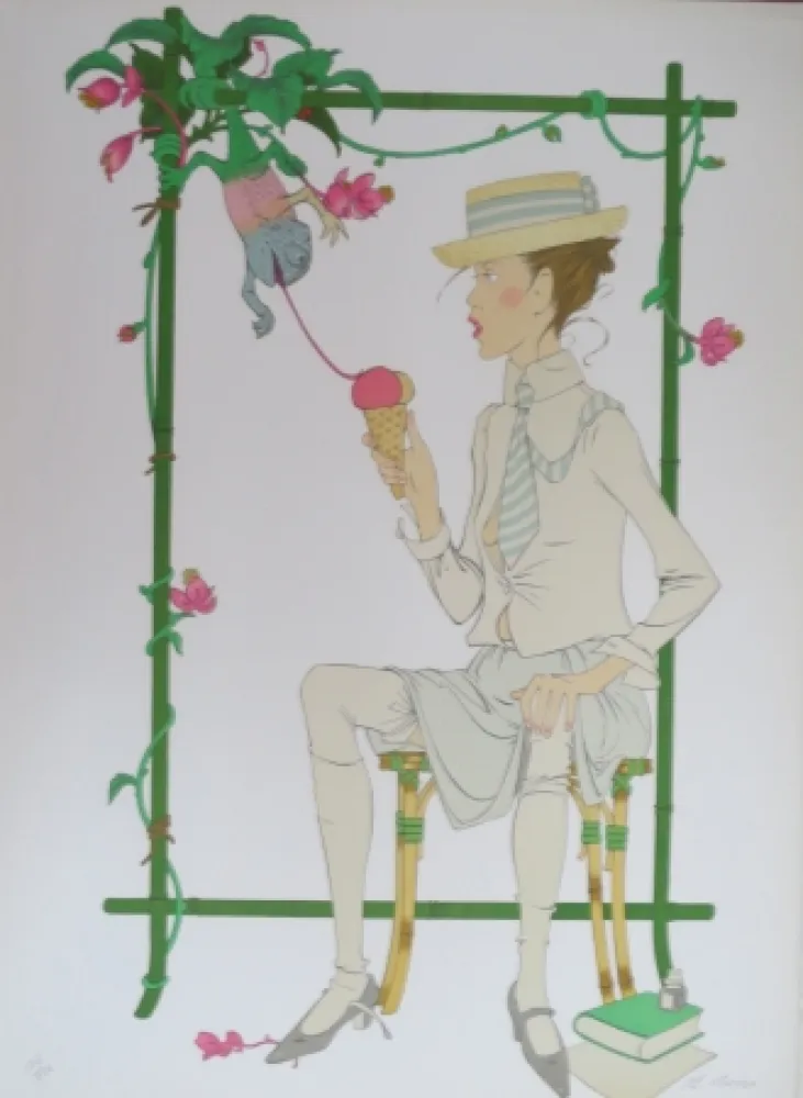 Литография Noyer - Le caméleon