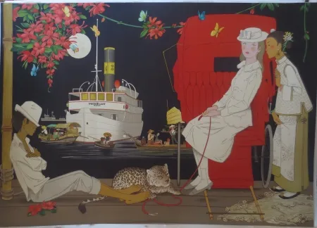 Литография Noyer - Sur le port